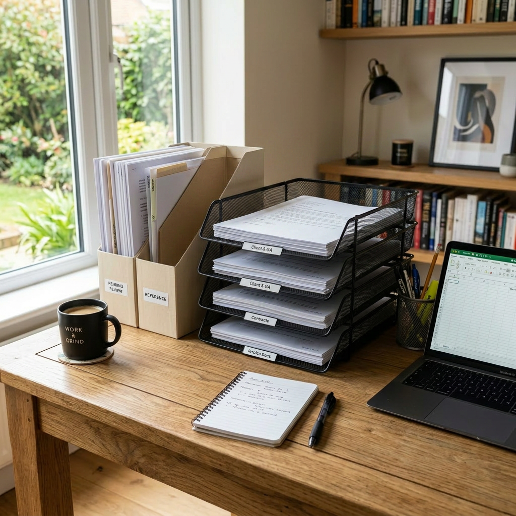 Reduce amount of papers on desk